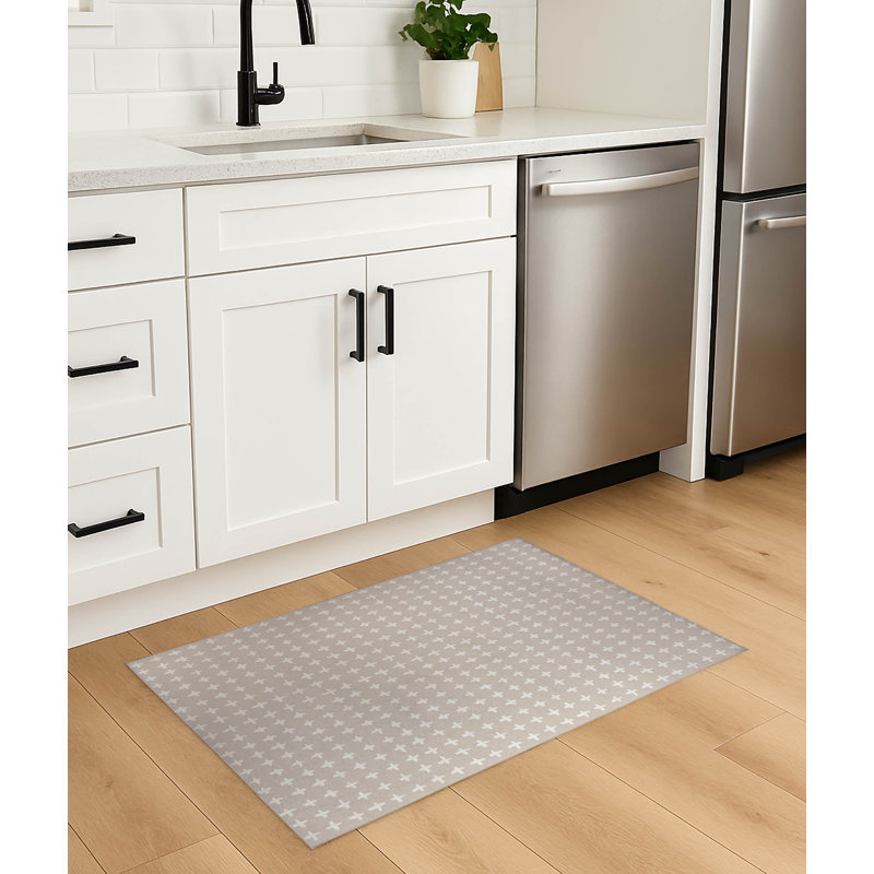 Tapis de cuisine anti-dérapant léger Check, Rectangle 4pi x 6 pi, Taupe