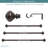 Taylor Steel Adjustable Single Curtain Rod-1007116162-1007116167