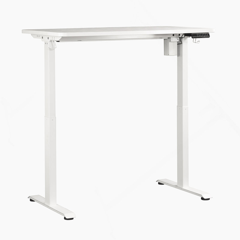 Bureau rectangulaire avec ports USB intégrés de type A et C