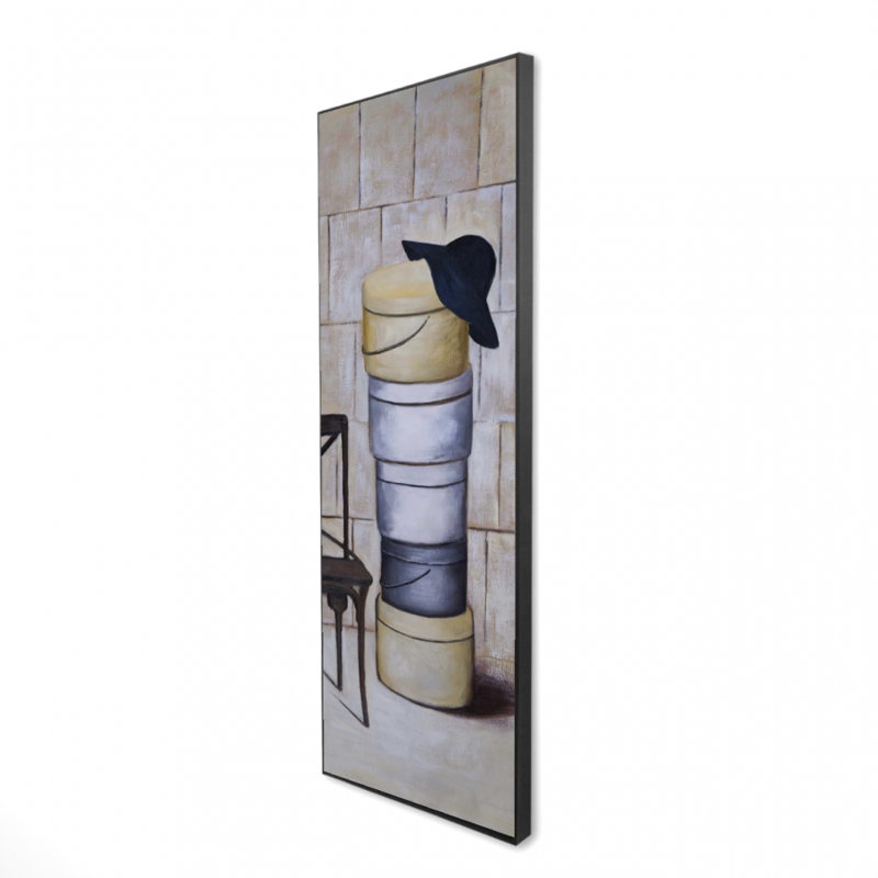 Hat Boxes Print On Canvas, 48" H x 16" W