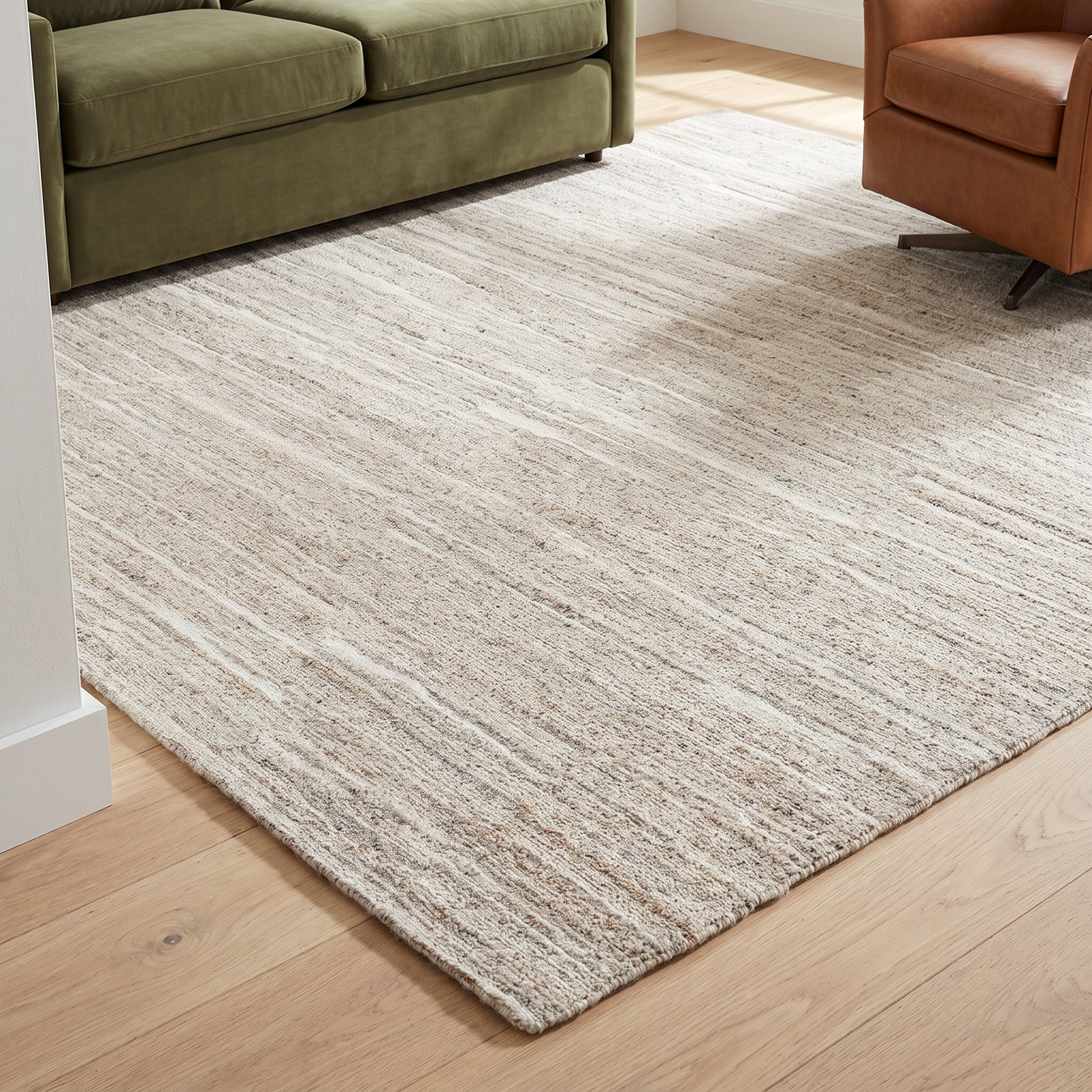 Hand-Woven Wool Rug, Rectangle 2' x 3'