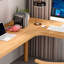 Bureaux en bois massif en L Burlywood-107286842-107286841