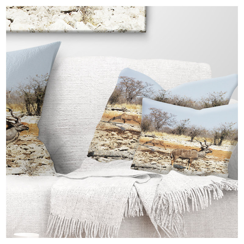 Deux oreillers intelligents dans la jungle, Rectangulaire, 12 po x 20 po