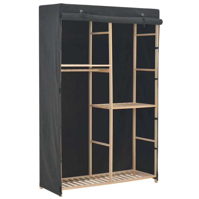 110cm Portable Wardrobe, Grey