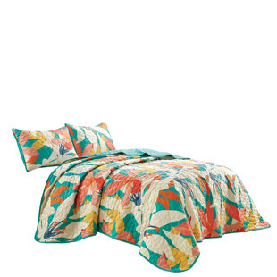 Laelia Fabric Floral Coverlet