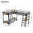 L-Shaped Twin Over Twin Bunk Bed With Twin Size Loft Bed With Desk And Shelf