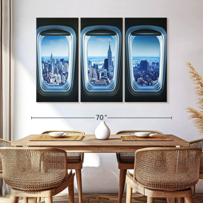 Mehar NY From Plane Window, 42" H x 65" W