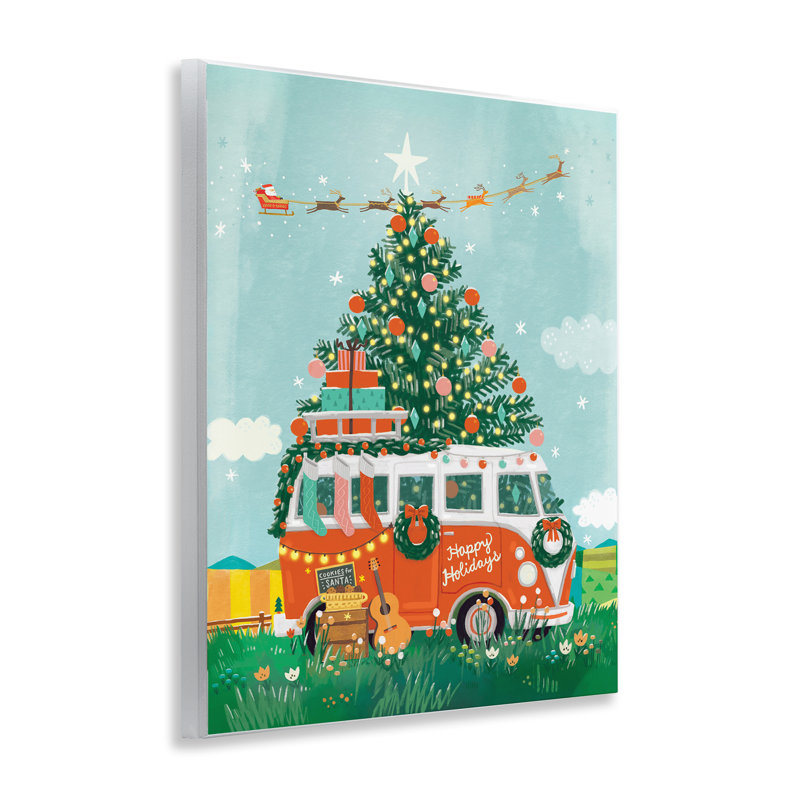 «Christmas Van Hangout», art mural sur toile par Irene Chan
