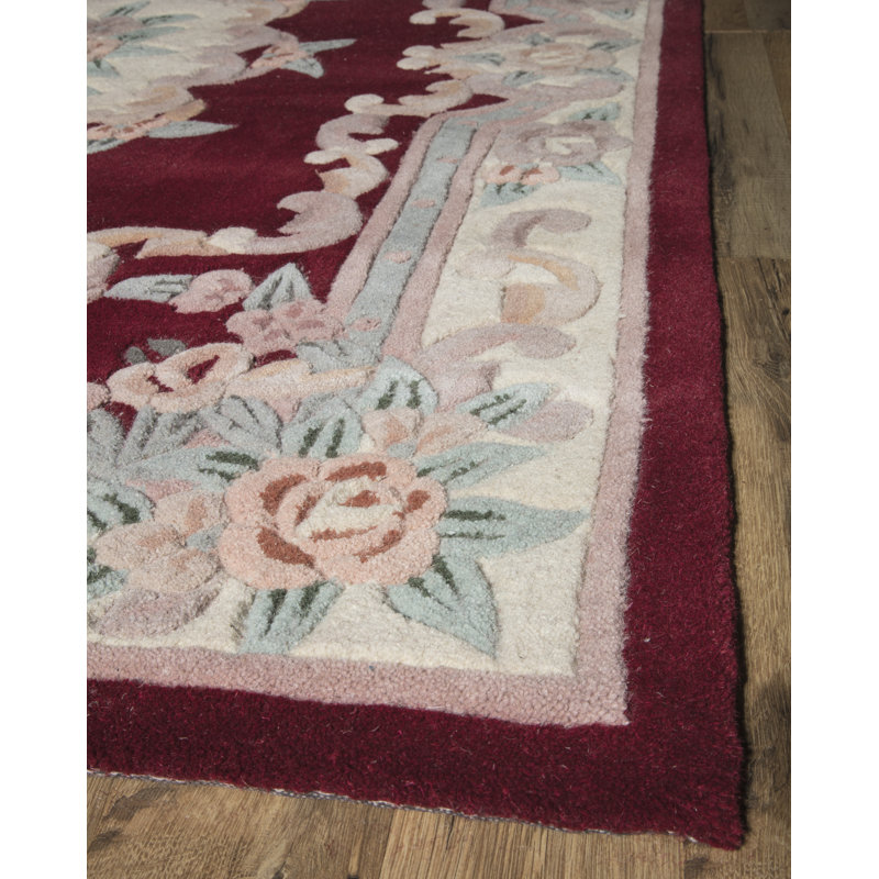 Tapis traditionnel bourgogne Aubusson, Rectangle 4pi x 6 pi