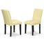 Ensemble de table et chaises de cuisine 7 pièces comprenant une table de salle à manger rectangulaire et 6 chaises rembourrées en similicuir de lait de poule, noir-706902876-791976187-791976189