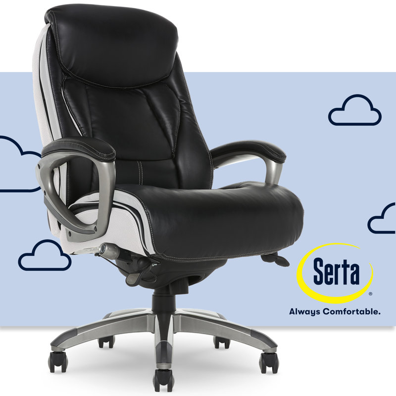 Serta Executive Chair with Headrest, Black