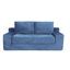 Velours côtelé bleu foncé confortable, idéal pour plusieurs décors relaxants, siège profond, coussin réversible, rembourrage haute densité, espaces de vie sans assemblage requis, requis-120473066