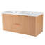 59.3 Inch Double Sink Bathroom Vanity with SMC Resin Top and Painted MDF Cabinet, Wall-Mounted Modern Storage Vanity with Soft Close Doors and Divided Drawers-136891380-136891383