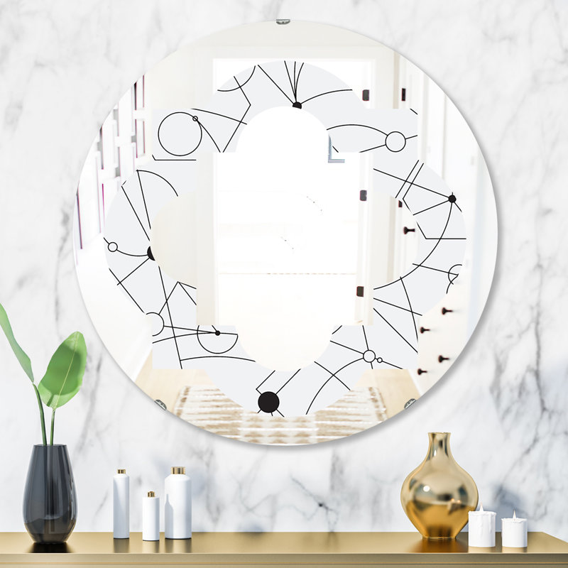 Miroir mural éclectique Quatrefoil, H 31,5 po x l po
