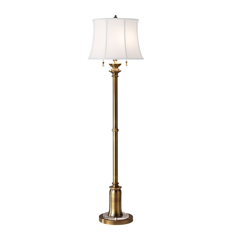 Harriette 157.5cm Traditional Floor Lamp, Bali Brass