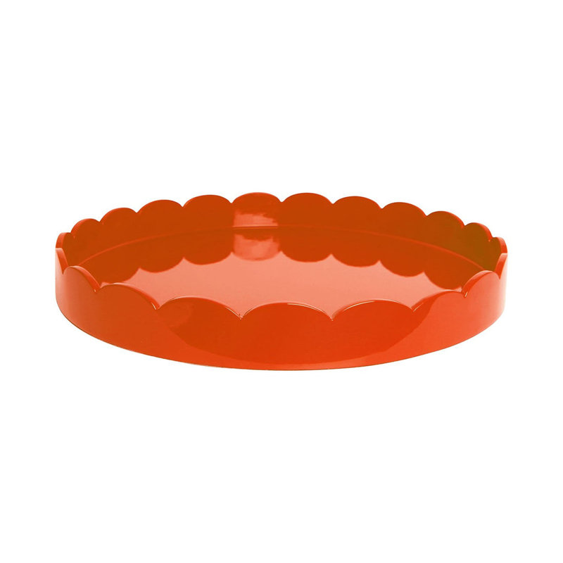 Enamel / Lacquer Tray, 20" H x 20" W x 2" D, Orange