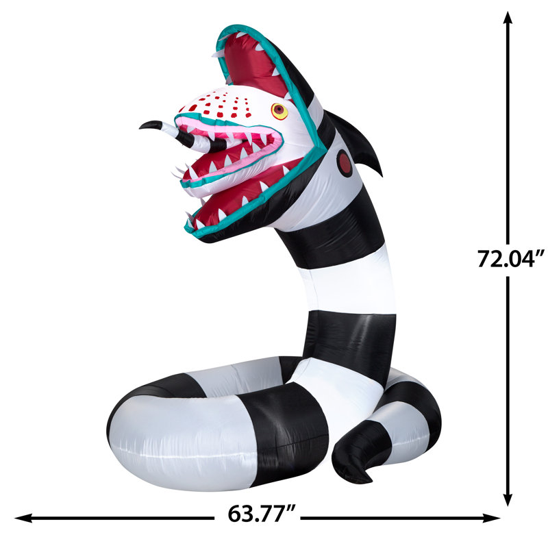 Airblown Sandworm Colossal WB, 155.9052" H x 72.0471" W x 127.9525" D