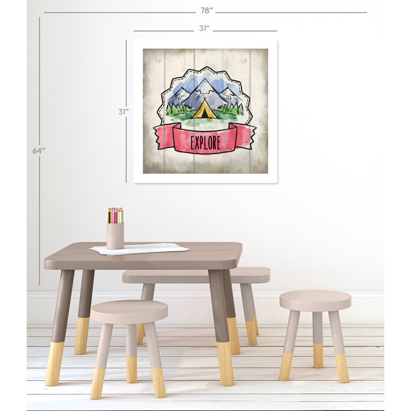 «Adventure Is out There», impression sur papier 2 ', H 31 po x l 31 po x P 1 po