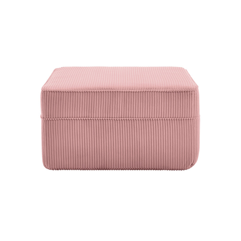 Martha Ottoman Corduroy -Pink, Pink