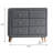 Dresser, Light Gray Fabric