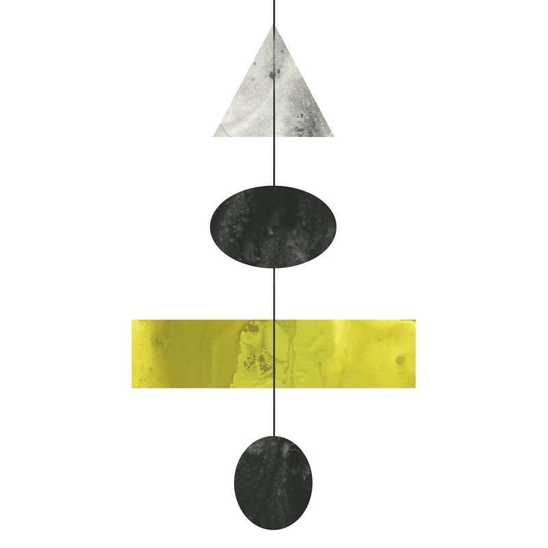 Geo Mobile II by June Erica Vess - Painting on Canvas, Wrapped Canvas, 30cm H x 20cm W