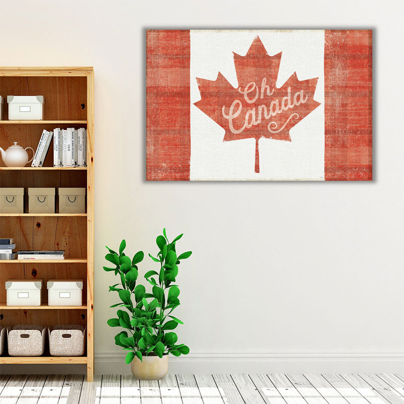 «Oh Canada Flag», reproduction d'art sur toile, H 40 po x l 60 po
