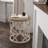 Dozier Rustic Farmhouse Tray Top Round End Table with Wood Frame Base-106886950