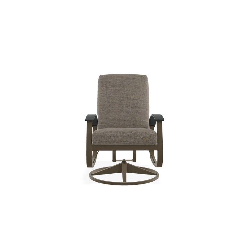 Chaise de patio pivotante avec coussin Askar, Tissage uni cendre coulée Sunbrella®, Graphite classique P30