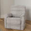 Fauteuil relevable moelleux en tissu colombe Lucie