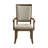 Gordonville Dining Arm Chair with Grey Fabric in Cherry (2 Per Carton)