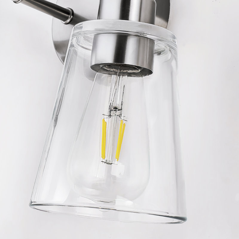 Éclairage pour meuble-lavabo moderne 27 po 4 lumières Nickel sable , Nickel, 4 Lights