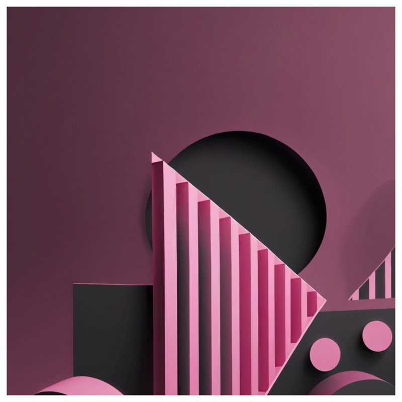Pink Geometric Shapes Blankets, 50in W x 60in H