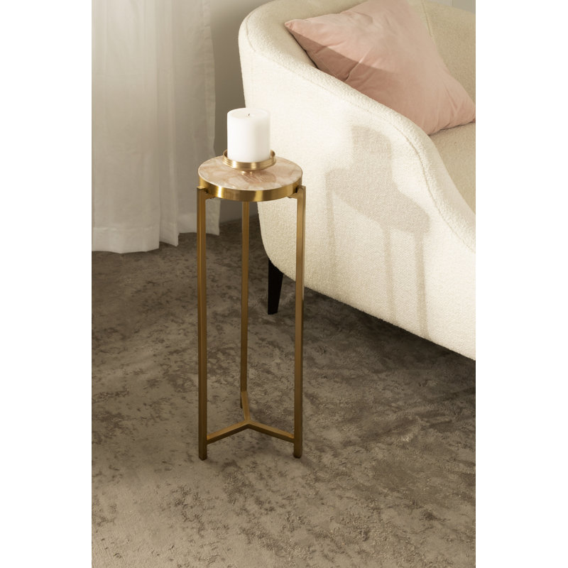 Table de bout Eveland Stone, Or, Or