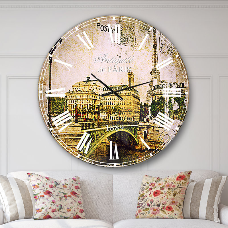 Vintage Paris - French Country Wall Clock, Oversized