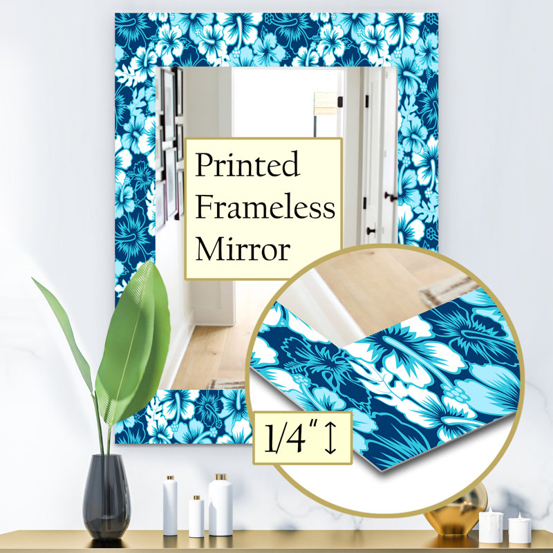 Miroir de salle de bain/meuble-lavabo de salle de bain moderne automne transparent, H 24 po x l 32 po, Floral 2
