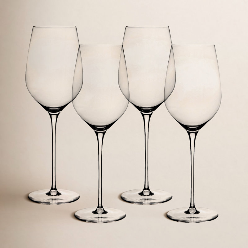 de verre soufflé à la bouche traditionnel Over & Back - ensemble de 4 tiges classiques, 16 oz