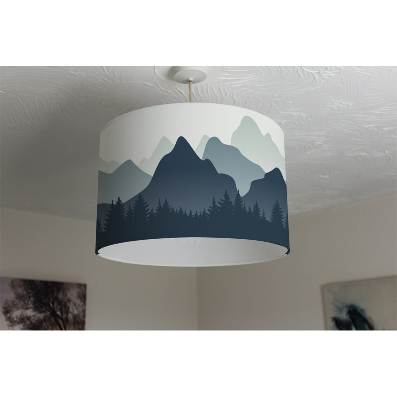 22cm H Canvas Drum Lamp Shade ( Clip On )