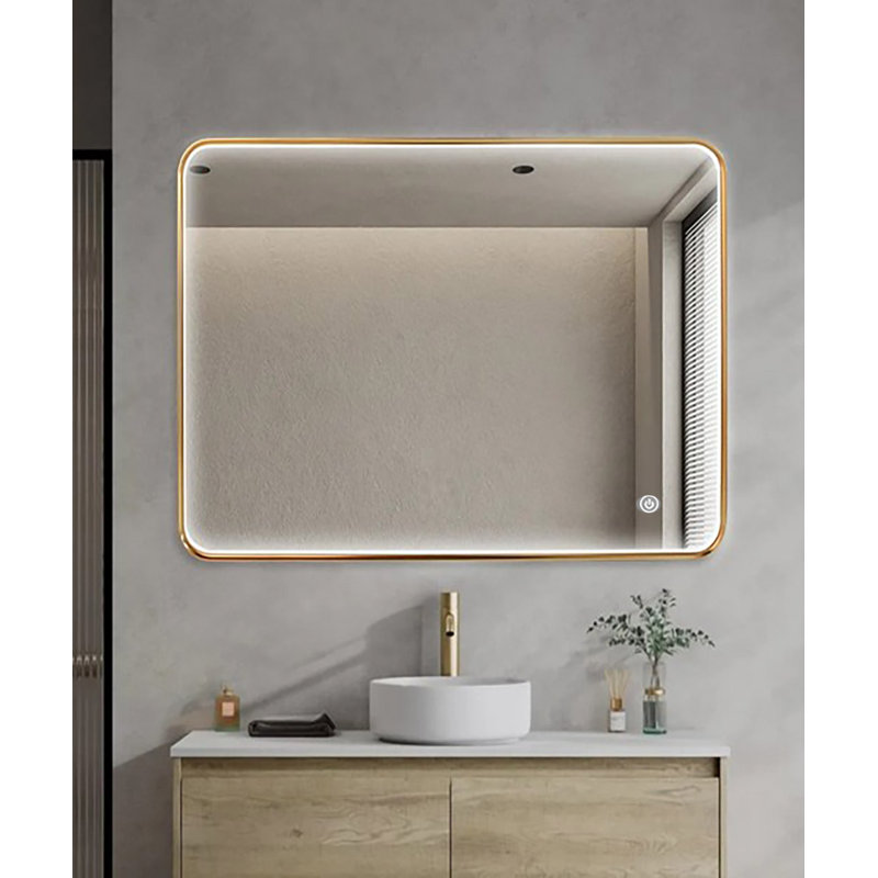 Miroir de salle de bain Omer, Doré
