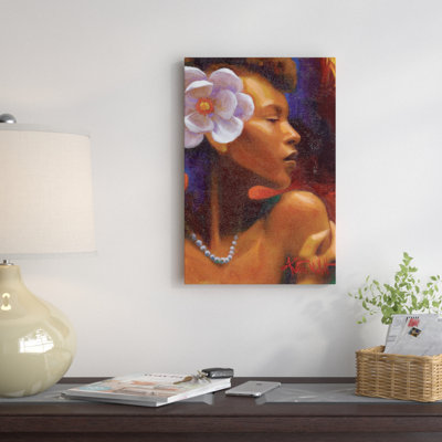 «Woman With Pearl Collier», reproduction sur toile