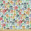 Analia Halloween Colourful Skulls and Crossbones Funny Fabric