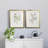 Single Sprig I Single Sprig I - Matted and Framed Under Glass, Set of 2, Large Living Room Wall Art