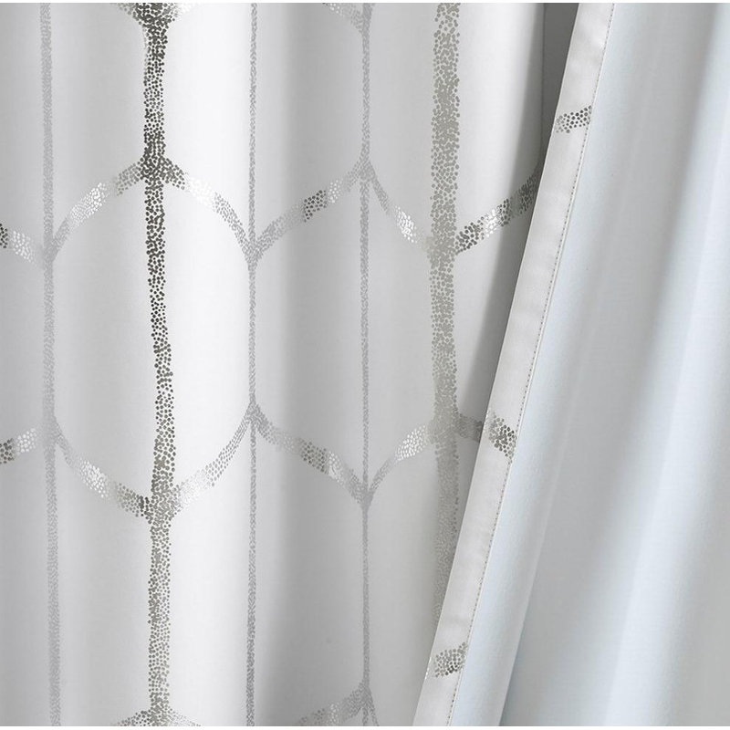 Total Blackout Metallic Print Curtain Panel - Grommet Top, 1 Panel Only