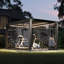 Pavillon de jardin permanent en métal L 10 pi. Pergola d'extérieur motorisée D Power +-128706702-119176673