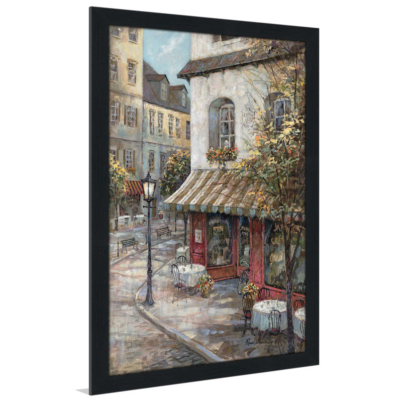 «My Favorite Cafe» par Ruane Manning - reproduction de cadre photo, H 27,5 po x l 21,5 po x P 0,75 po