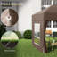 2 x 2m Brown Pop Up Gazebo Party Tent Marquee with 4 Removable Sidewalls and Windows, Garden Wedding Canopy with Carry Bag-137542141
