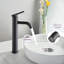 Robinet de lavabo de salle de bain - Acier inoxydable, noir mat, 1 trou, débit de 1,5 trou, finition longue durée-128924357