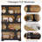 71" Tall Bookcase, 4-Tier S-Shaped Bookshelf-574220940