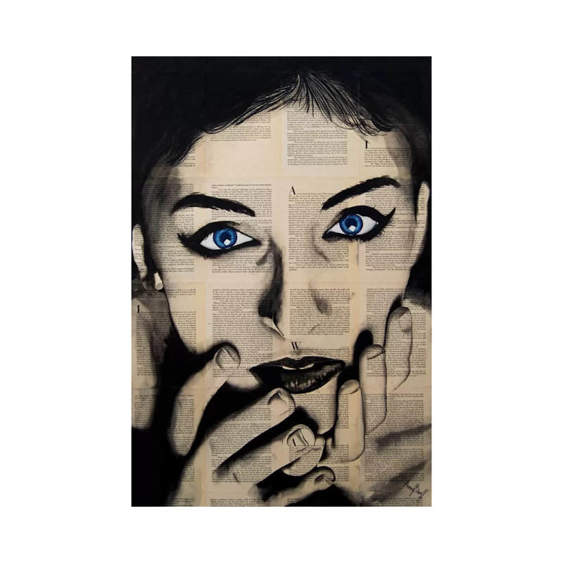 Blue Eyes Girl 1 Piece Wrapped Canvas Wall Art, 20.32 cm H x 30.48 cm W