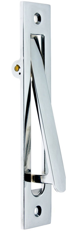 Solid Brass Edge Pull, Polished Chrome