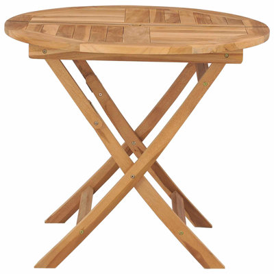 Teak Solid Wood Outdoor Dining Table - 90 cm W 90 cm D